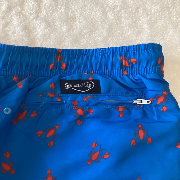 Lobster print mens swim trunks by Southern Lure NWT - Picture 8 of 11